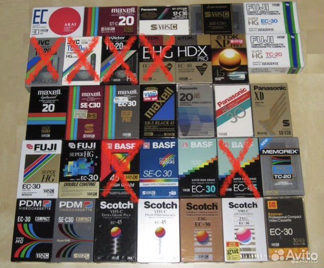 Видеокассеты VHS-C для аналоговых видеокамер