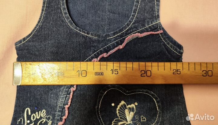 Джинсовый сарафан для девочки 92