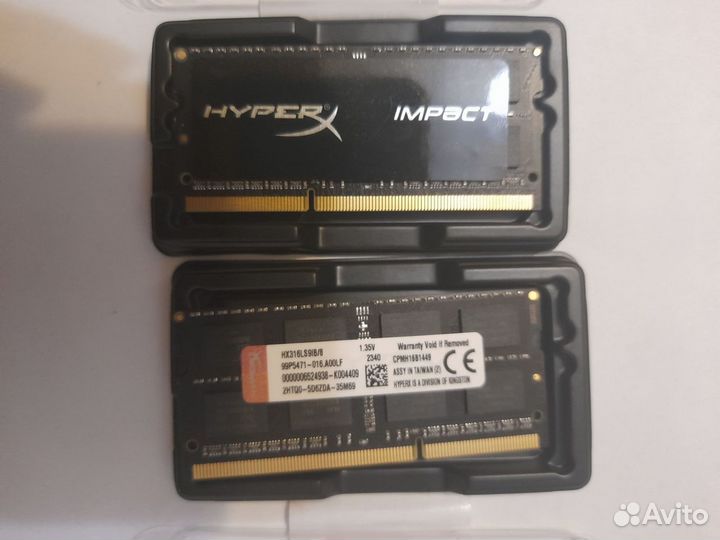 HyperX Оперативная память DDR3L 2X8GB