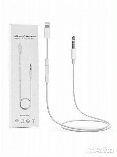 Аудио-кабель MH021, AUX, Lightning - Jack 3,5, 1 м