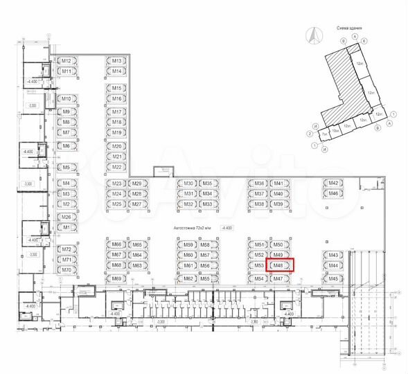 Машиноместо, 14 м²