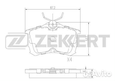Колодки тормозные Rr HO Accord 98