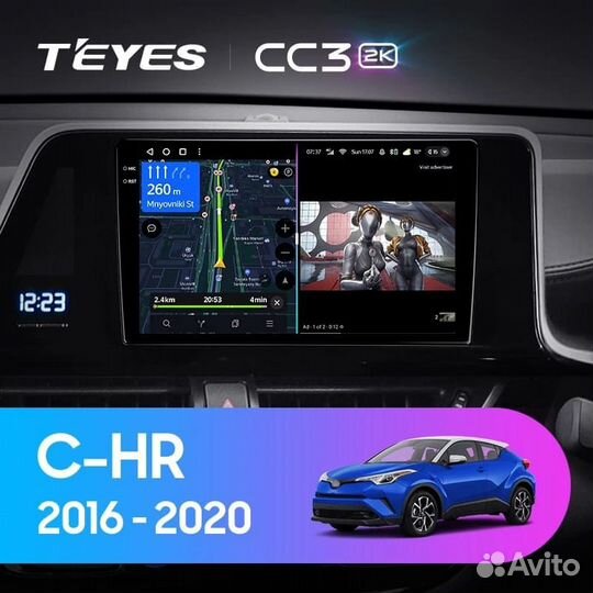 Магнитола Toyota C-HR 2016-2020 F1 CC3 2K 6/128