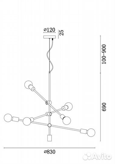 Freya FR5043PL-06BS Octavia подвесной светильник