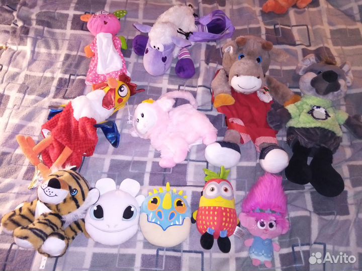 Мягкие игрушки много