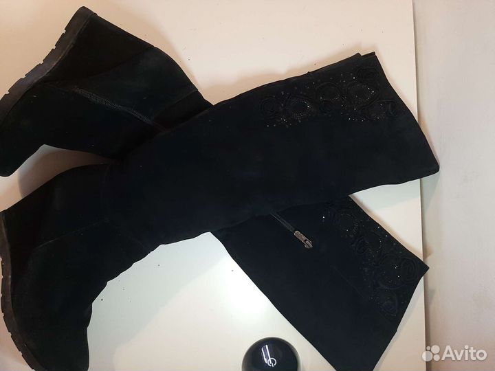 Сапоги ботфорты зима