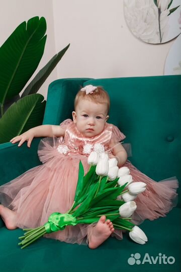 Платье для новорожденного 6-9 месяцев