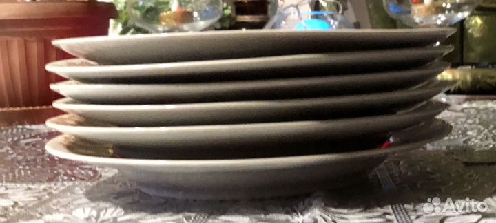 Набор тарелок, 6 шт, фарфоровый завод Пролетарий