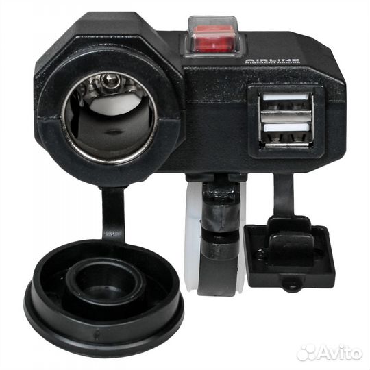 Прикуриватель розетка USB для мотоциклов с кнопкой