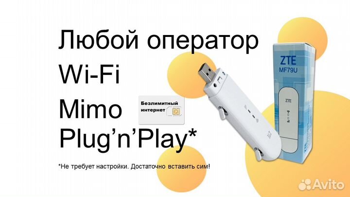 Стабильный 4G mimo WiFi Usb-модем ZTE MF79u