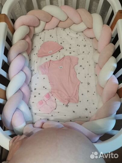 Бортик коса в кроватку