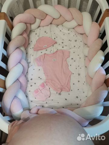 Бортик коса в кроватку