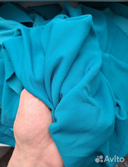 Отрез ткани трикотаж бирюзовый