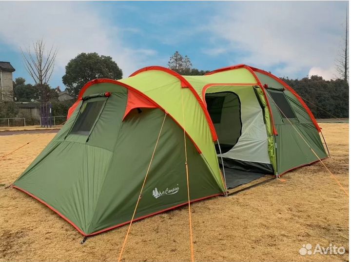 Палатка туристическая 6 местная с тамбуром и полом