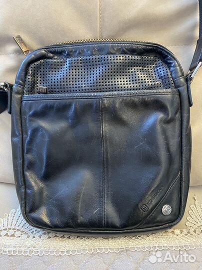 Сумка мужская натуральная кожа бу