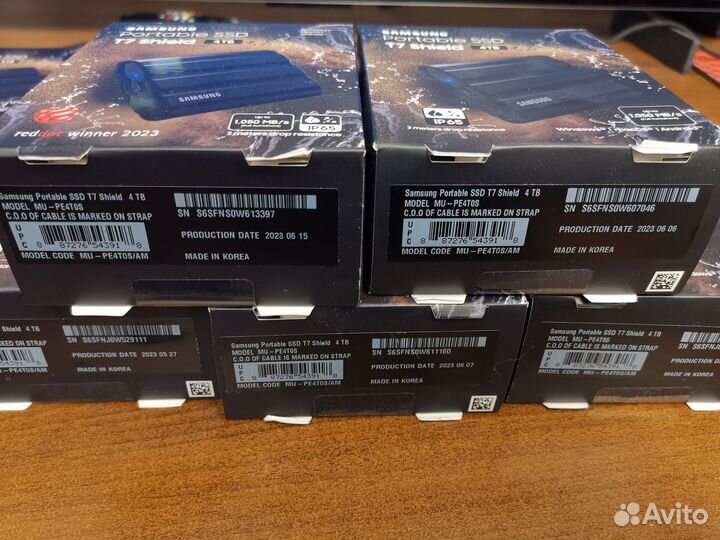 4TB Внешний SSD Samsung T7 Shield (Новые) 1050MB/s