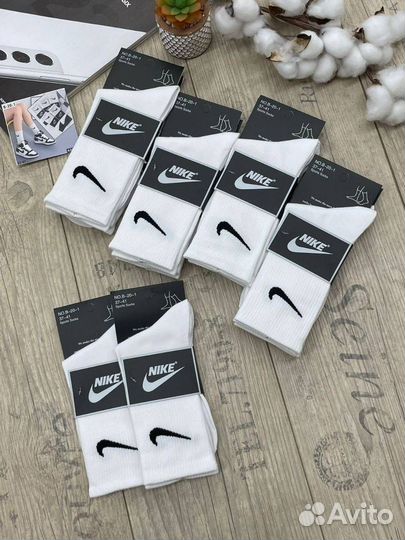 Носки Nike (Высокие / Белые)