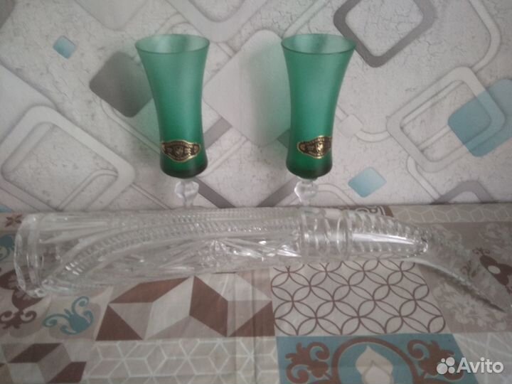 Фужеры+рог для свадьбы