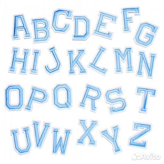 Нашивки на одежду набор английский алфавит 8
