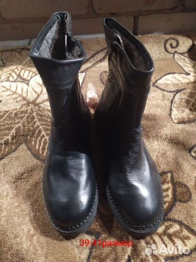 Ботинки мужские зимние из натуральной кожи