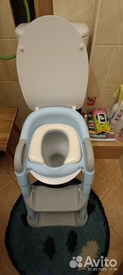 Сиденье детское со ступеньками на унитаз