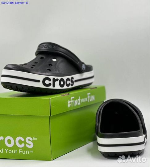 Женские Тапки Кроксы Crocs Black (Арт.86040)