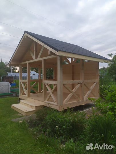 Беседка. Натуральное дерево. Доставка
