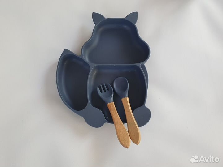 Детская силиконовая посуда на присоске