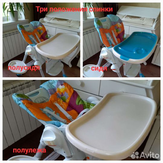 Стульчик для кормления chicco polly