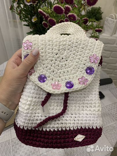 Вязанный рюкзак