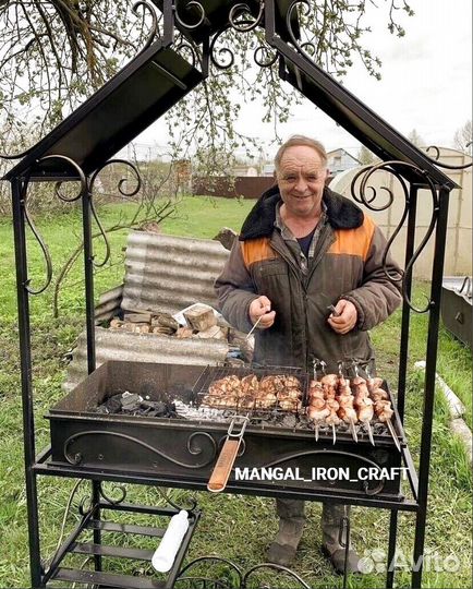 Мангал с крышей