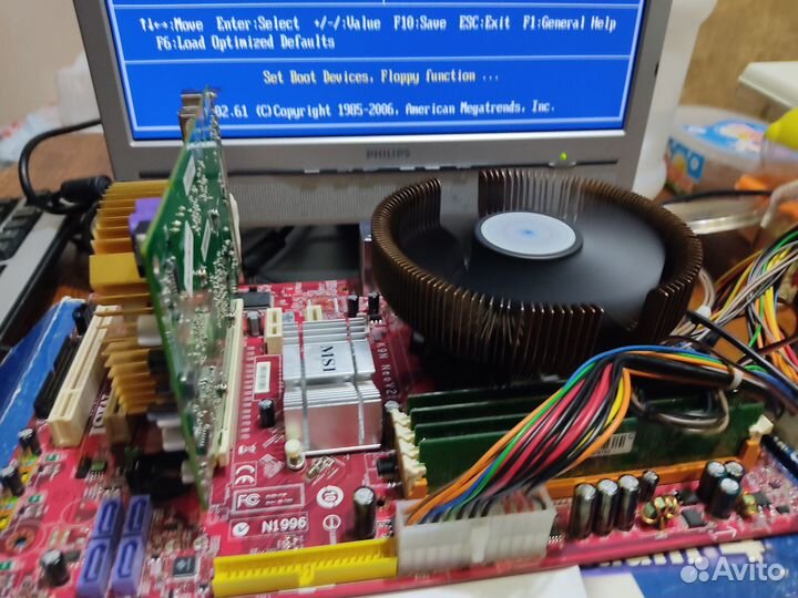 Материнская плата MSI MS-7 с процессором, памятью