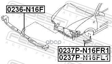 Усилитель бампера переднего 0236N16F Febest