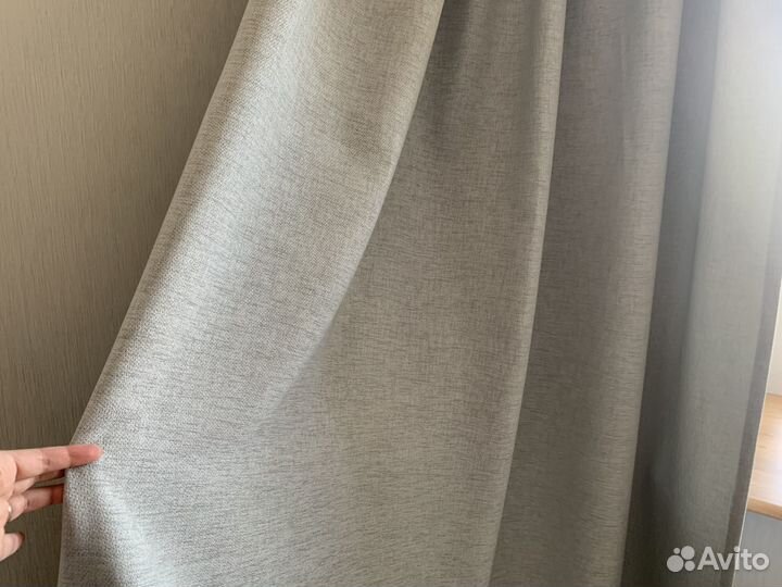 Шторы блэкаут серые Портьеры блекаут