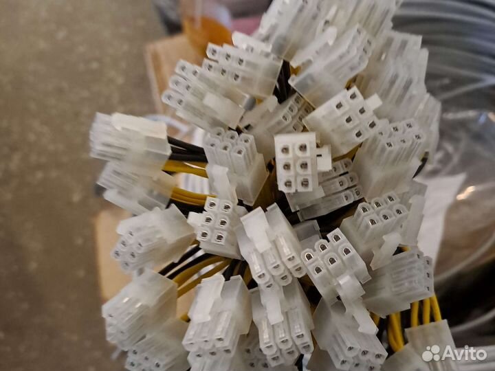 Провод(коса) 6 пин х10 на блок питания(asic)