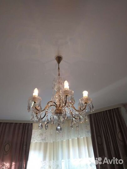 Люстра хрустальная чехословакия