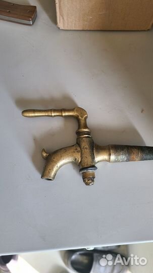 Кран для бочки старинный из латуни