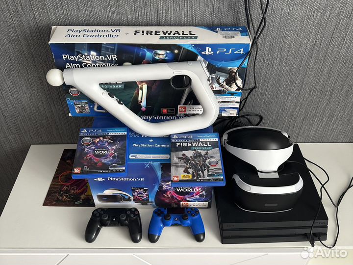 Игровая приставка ps4 pro 1tb VR2