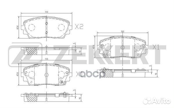 Колодки торм. диск. передн. Kia Picanto II 11