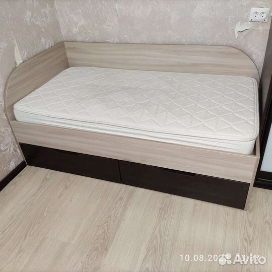 Детская кровать от 3 лет с матрасом с ящиками