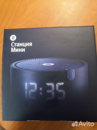 Яндекс станция мини с часами новая
