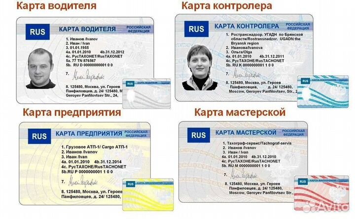 Карта водителя естр