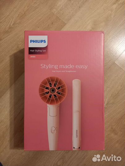Новый набор Phillips фен и утюжок - выпрямитель