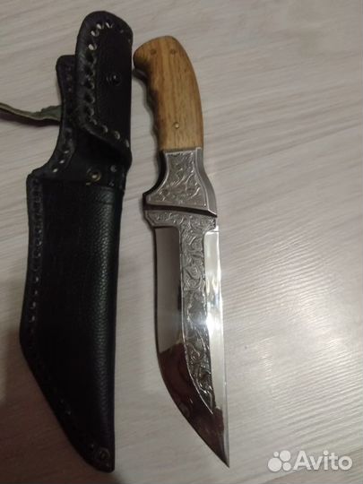 Нож из углеродистой стали (каленый) ручной работы