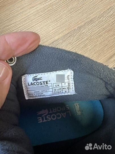 Утепленные кроссовки Lacoste р 40,5 (оригинал)