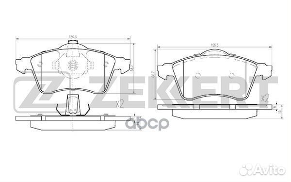 Колодки торм. диск. передн. VW Transporter IV 9