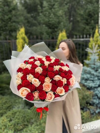 Цветы розы букет