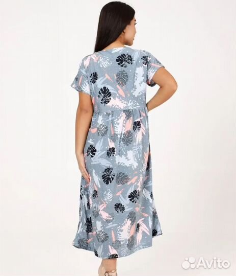 Платье летнее женское длинное 48 размер оверсайз