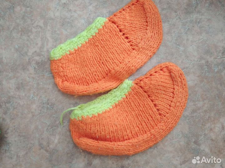 Носки вязаные детские и взрослые. Новые