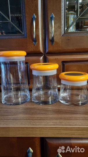 Банки для сыпучих продуктов стекло